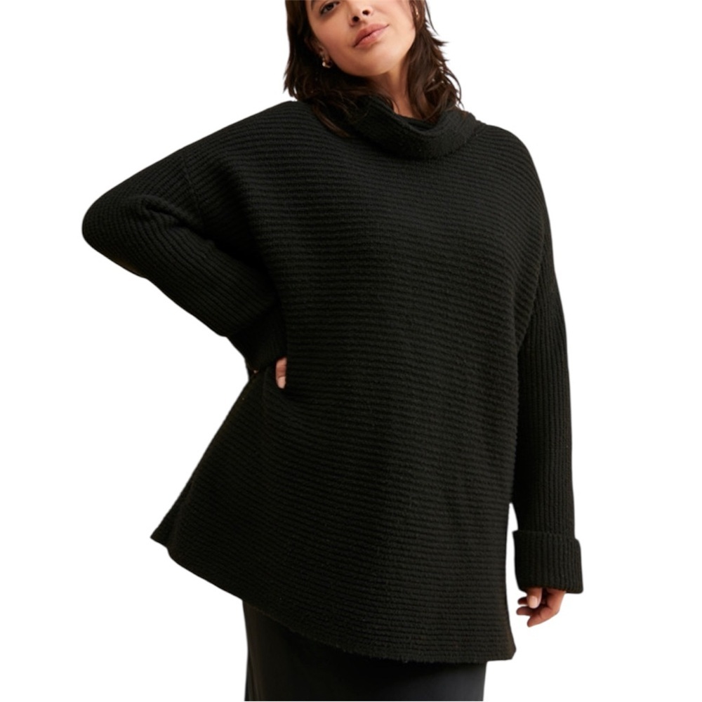 Pilcro Oversized Black Cowl Neck Sweater